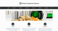 Desktop Screenshot of dietarysupplementexperts.com